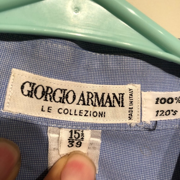 Armani Mens button down shirt size L - Picture 3 of 8